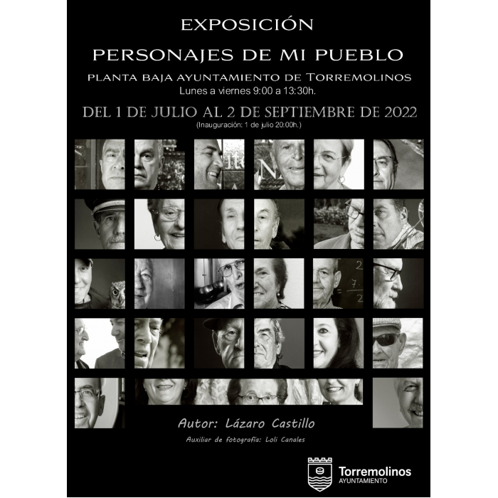 La exposición fotográfica `Personajes de mi pueblo´ recoge 25 retratos de personas populares de la ciudad