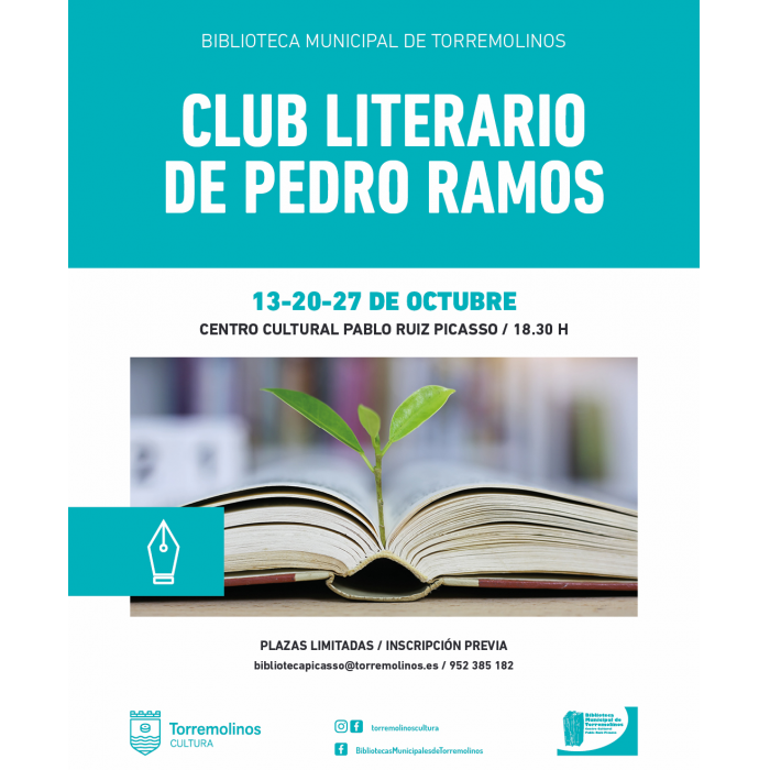El Club Literario de Pedro Ramos vuelve los jueves de octubre
