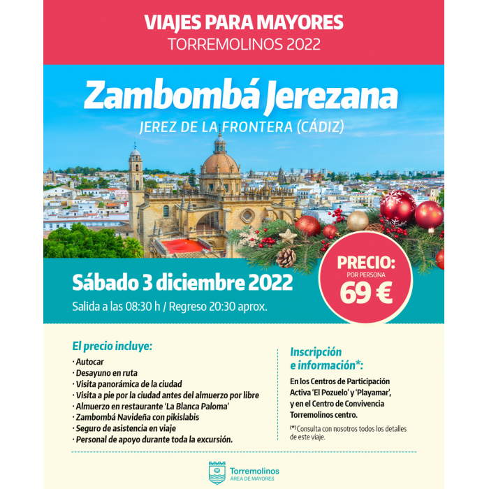 Los mayores de Torremolinos podrán disfrutar de una auténtica ‘Zambombá Jerezana’ en un viaje a Cádiz