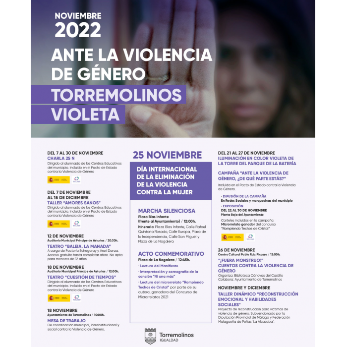 Noviembre se tiñe de violeta contra la violencia de género