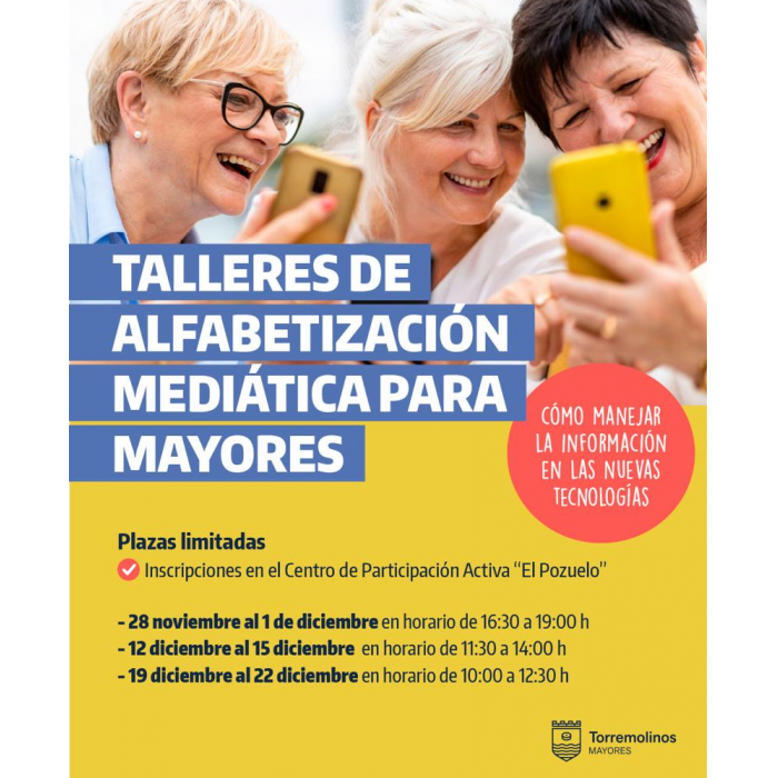 Torremolinos oferta talleres de alfabetización mediática para mayores