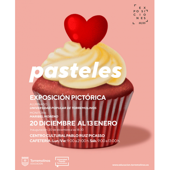 La exposición ‘Pasteles’ estará en la cafetería del Centro Cultural del 20 de diciembre al 13 de enero