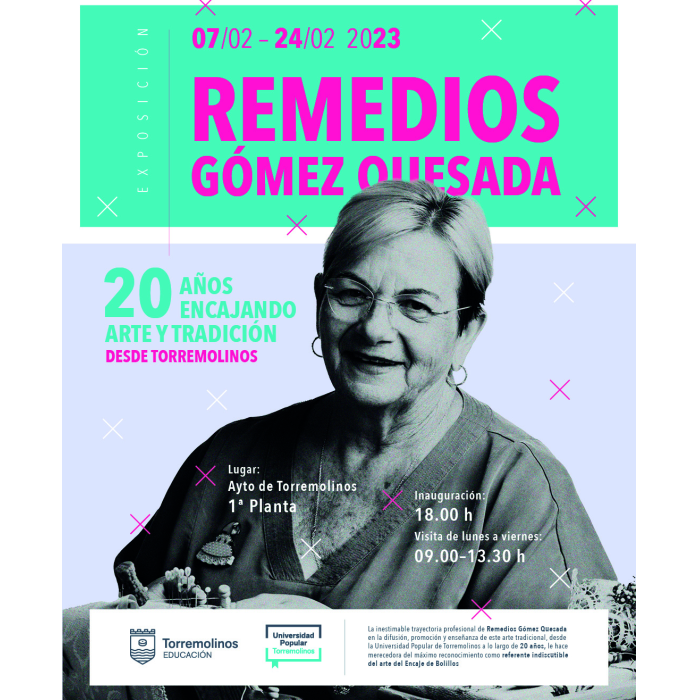 Torremolinos rinde homenaje a Remedios Gómez Quesada con una exposición de encaje de bolillos