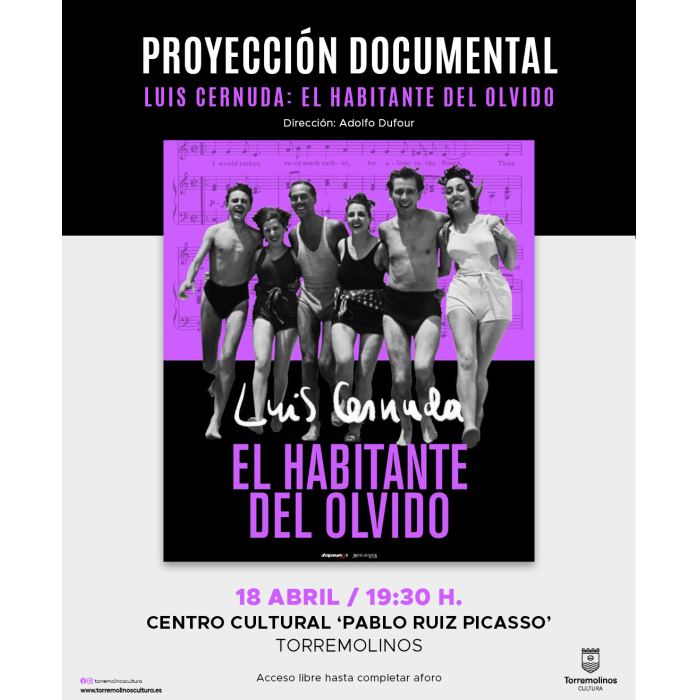 Torremolinos acoge la proyección del documental ‘Luis Cernuda: El habitante del olvido’