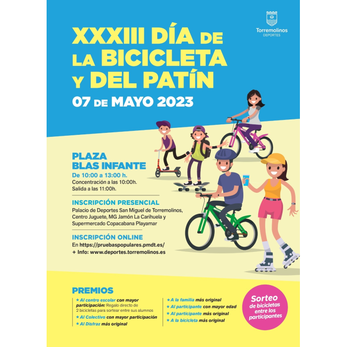 Torremolinos celebra el `Día de la Bicicleta y el Patín´ el próximo 7 de mayo
