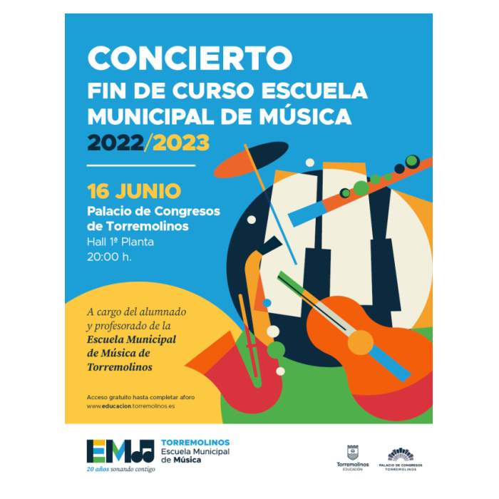 La Escuela Municipal de Música de Torremolinos ofrecerá un gran concierto de fin de curso en el Palacio de Congresos