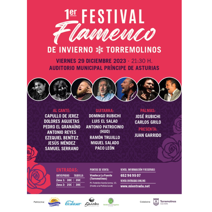 Capullo de Jerez, Dolores Agujetas y Pedro ‘El Granaíno’ actuarán en el I Festival Flamenco de Invierno de Torremolinos