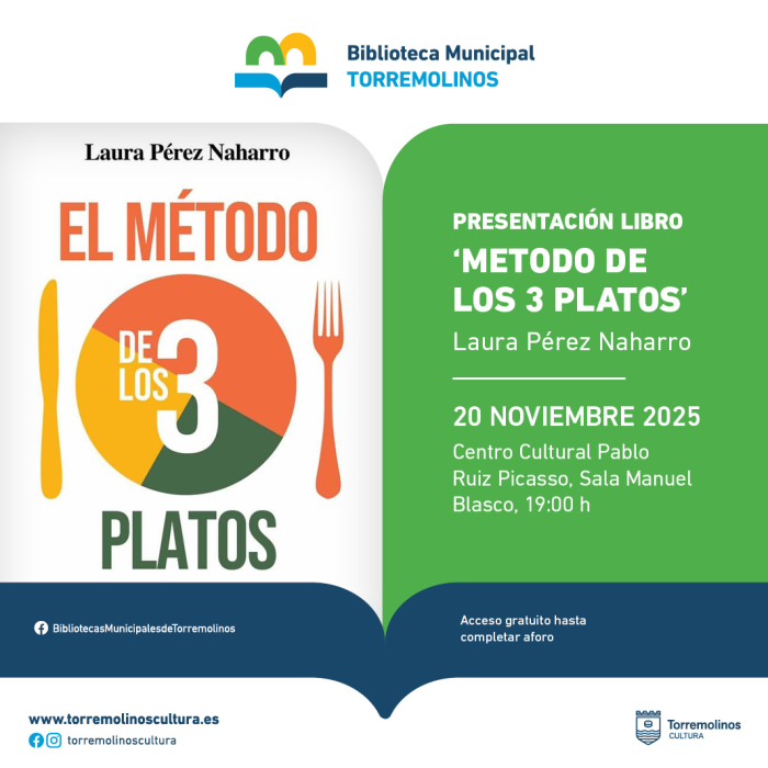 El 20 de noviembre tendrá lugar la presentación del libro ‘El método de los tres platos’