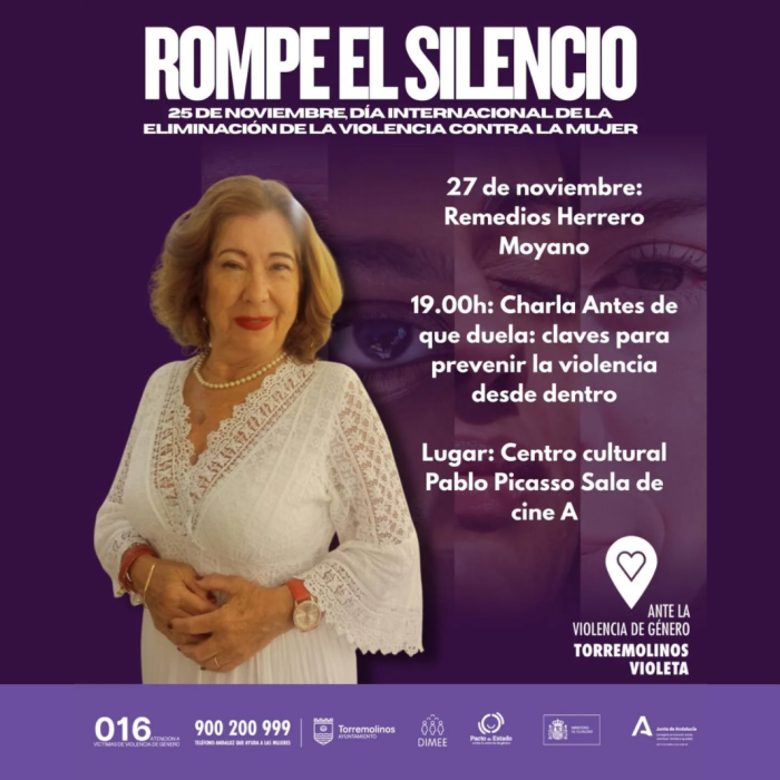 Dentro de la programación del 25N tendrá lugar una charla sobre las claves para prevenir la violencia de género