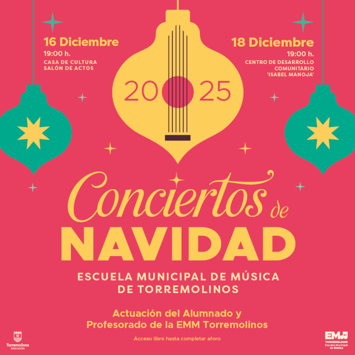 Unos 120 alumnos participarán en dos conciertos de Navidad que ofrecerá la Escuela Municipal de Música