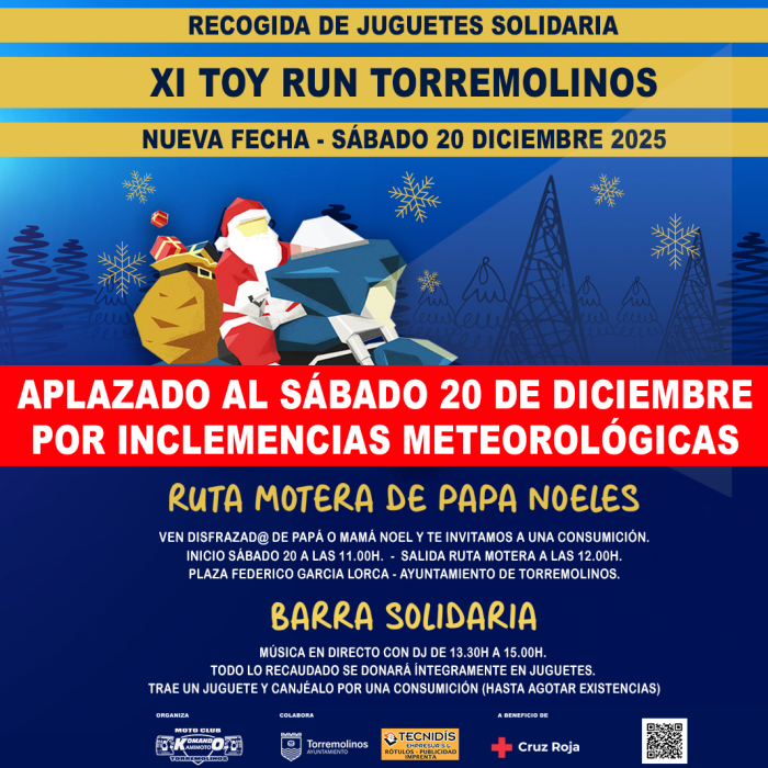 El XI Toy Run Torremolinos recogerá juguetes solidarios el próximo 20 de diciembre