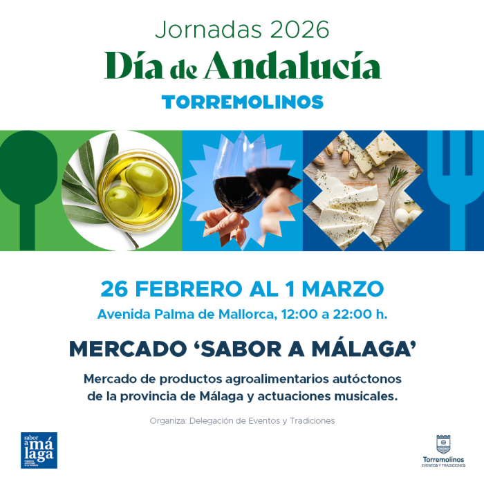El Mercado Sabor a Málaga estará en Torremolinos del 26 de febrero al 1 de marzo