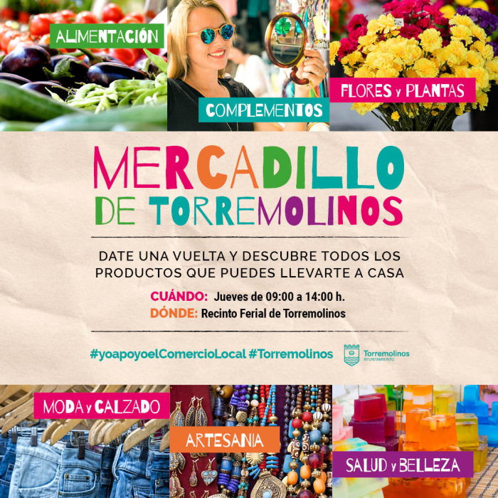 Cada jueves tiene lugar un mercadillo en el recinto ferial de Torremolinos