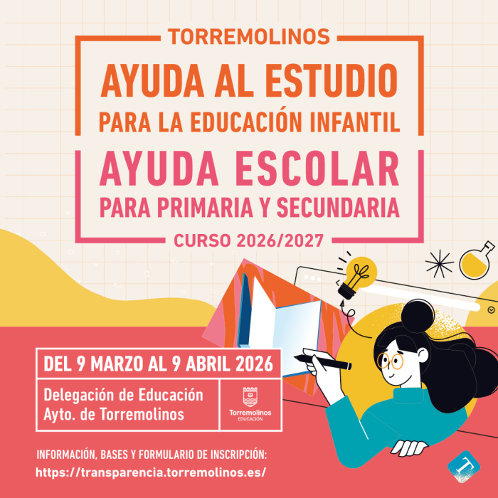 El Ayuntamiento abre el plazo para solicitar la Ayuda Escolar para Infantil, Primaria y Secundaria