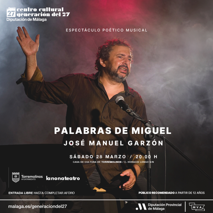 José Manuel Garzón y Anna Francesh representarán el espectáculo ‘Palabras de Miguel’