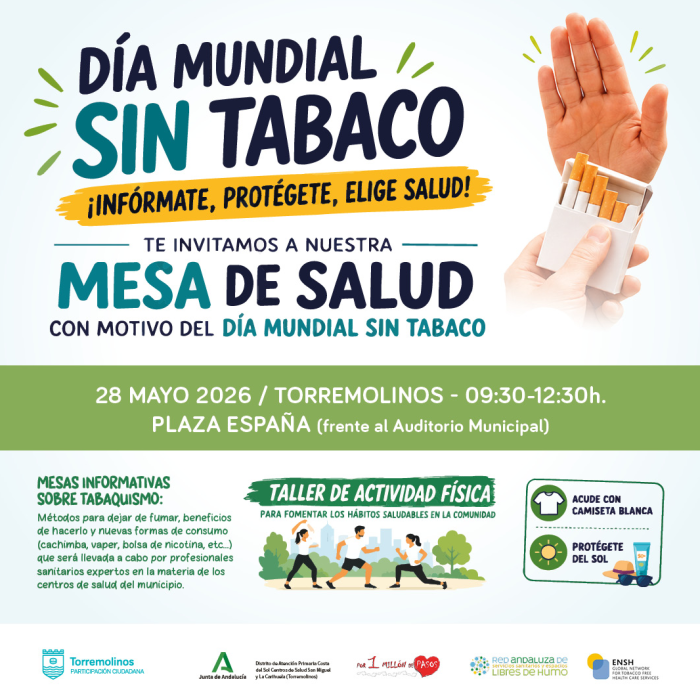 Torremolinos conmemora el Día Mundial sin Tabaco con unas mesas de salud