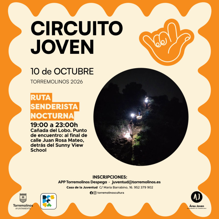 Se oferta una ruta senderista nocturna gratuita dentro de la programación del Circuito Joven