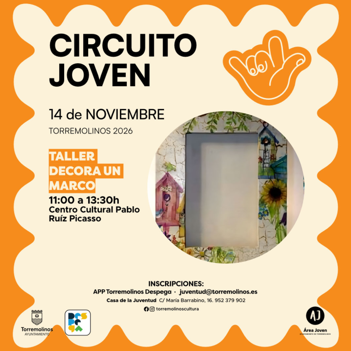 Los jóvenes podrán participar en noviembre en un taller gratuito para decorar un marco