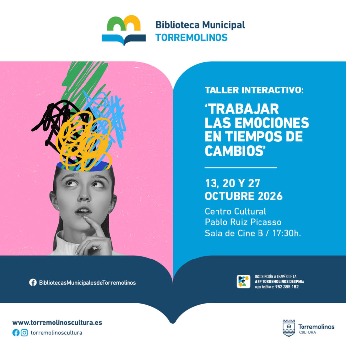 El taller ‘Trabajar las emociones en tiempos de cambio’ se celebra todos los martes a partir del 13 de octubre