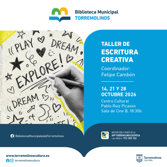 A partir de octubre se celebrará un taller de escritura creativa