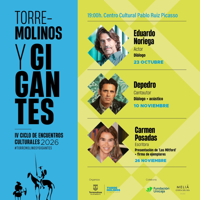Eduardo Noriega, Depedro y Carmen Posadas, próximas citas de Torremolinos y Gigantes 