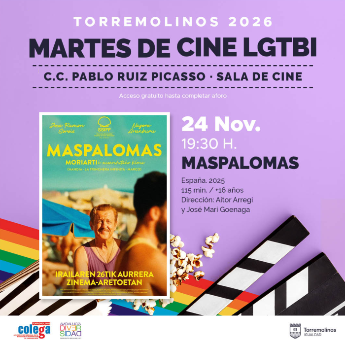 El 24 de noviembre el ciclo Martes de Cine LGTBI proyectará la película ‘Maspalomas’